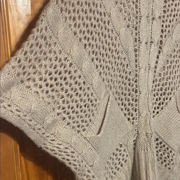 BCBGMaxAzria Taupe Knit Poncho - Picture 4 of 9